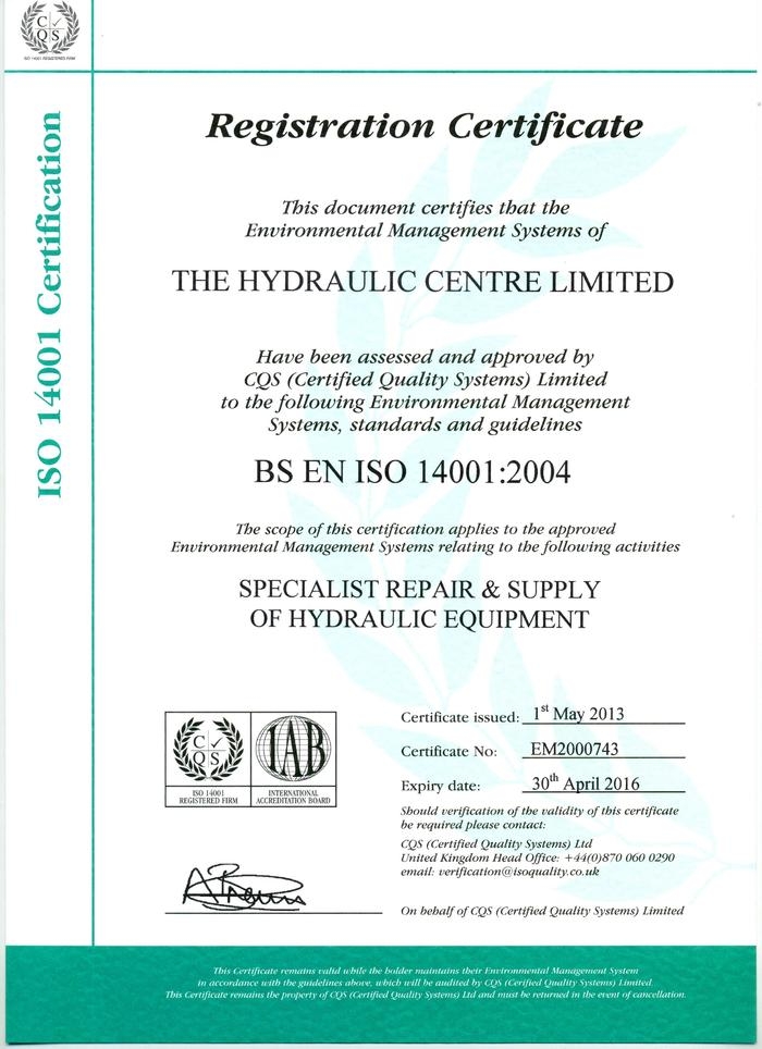 ISO 14001 CERTIFICATION